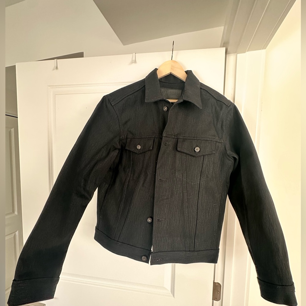 Naked & Famous Denim Black Lightweight Shirt Jacket